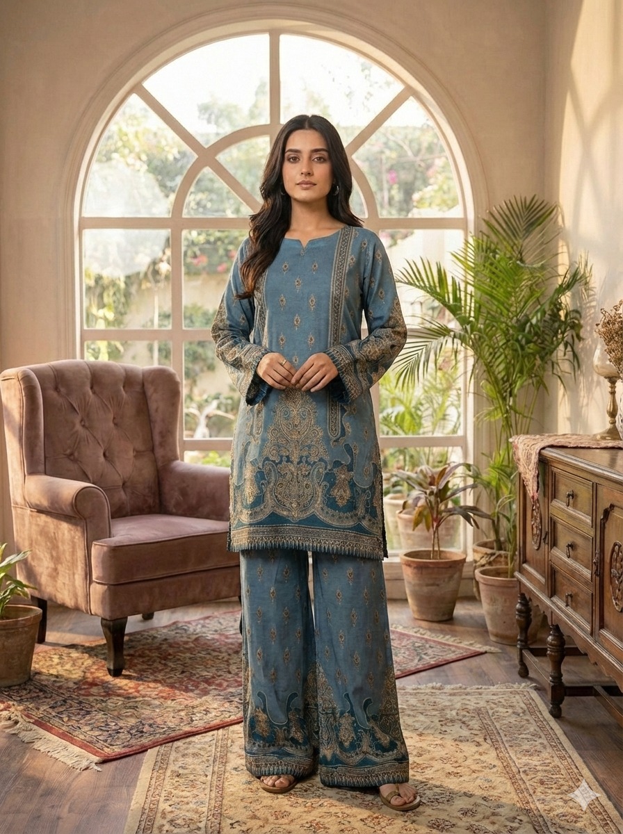 Teal Paisley Co-ord